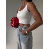 STRETCHOVÝ CROP TOP white
