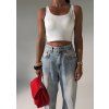 STRETCHOVÝ CROP TOP white
