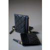 PROŠÍVANÁ KOŽENÁ PENĚŽENKA/CARD HOLDER black