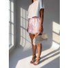 SATÉNOVÉ ŠORTKY S KRAJKOU pink/white
