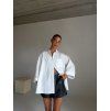 OVERSIZED KOŠILE SE ŠIROKÝM RUKÁVEM white