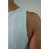 STRETCHOVÝ TOP S HRANATÝM VÝSTŘIHEM pastel blue