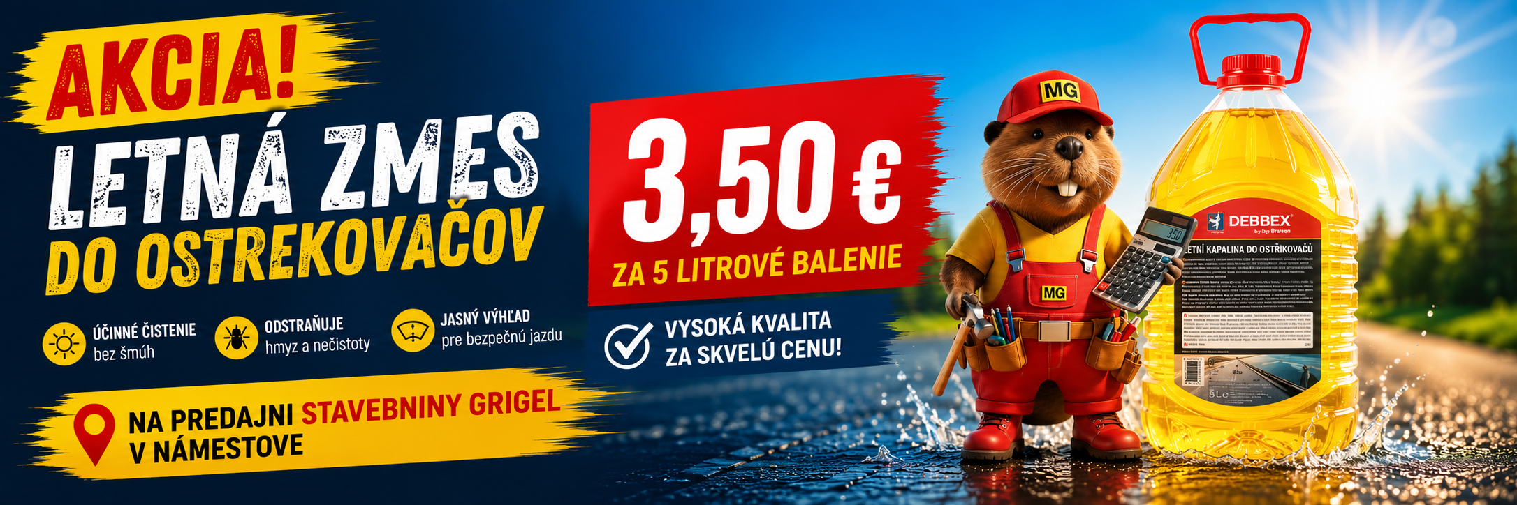 Akcia Letná zmes do ostrekovačov
