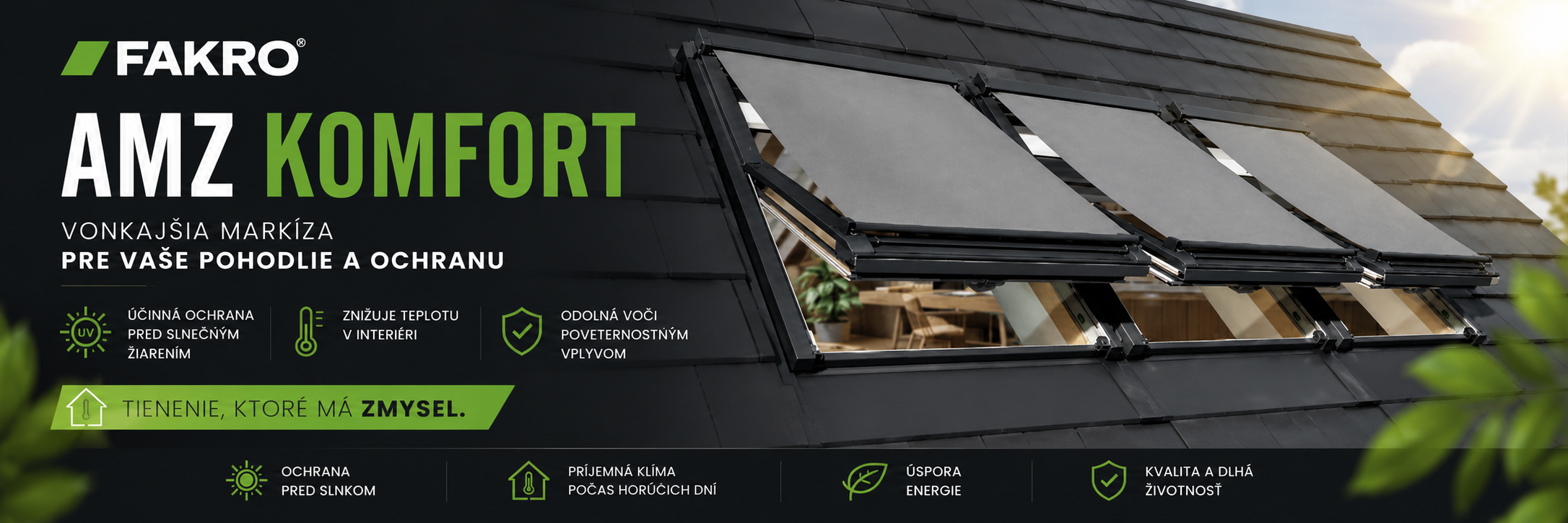 Vonkajšia Markíza Fakro AMZ komfort