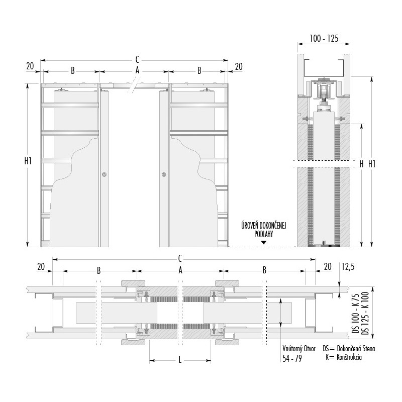 stavebne-puzdro-eclisse-dvojkridlove-verzia-sadrokarton-hrubka-dokoncenej-steny-100-125mm-dverny-priechod-1250x1970mm