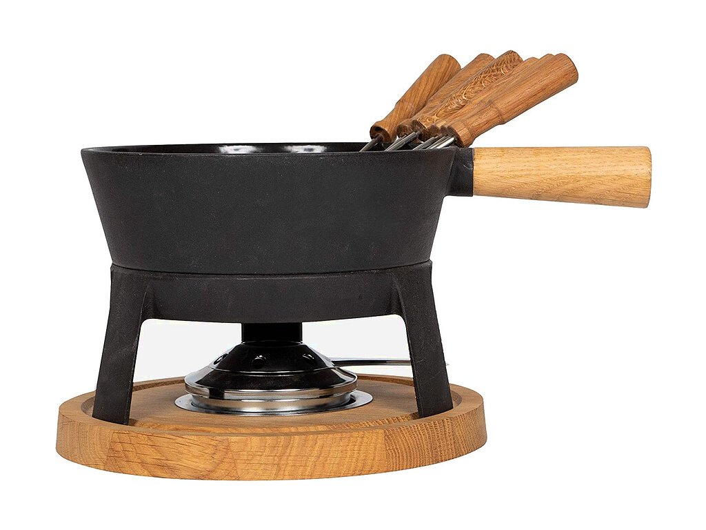 Fondue Boska černá se dřevem Grill garden