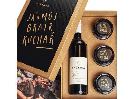Gurmánská sada „Já & Můj Bratr Kuchař“ – víno a 3 paštiky