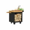 MISE EN PLACE TABLE BLACK 65 PRO TEAK WOOD