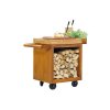 MISE EN PLACE TABLE CORTEN 65 PRO TEAK WOOD