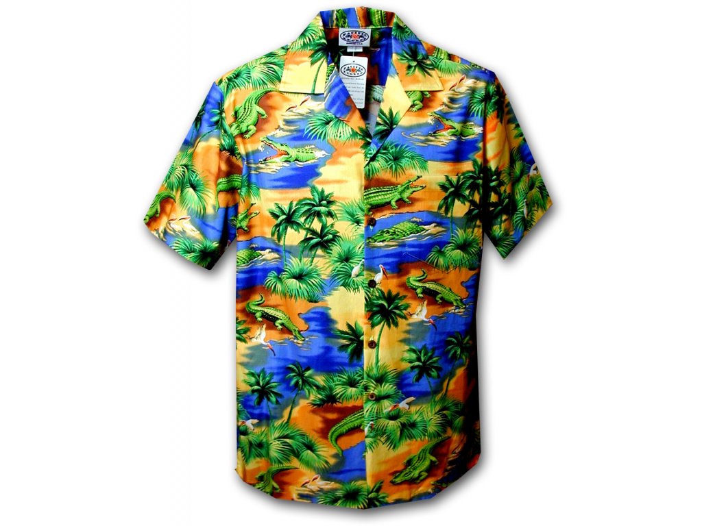 Havajská košile s motivem aligátorů