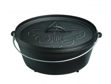 Litinový outdoorový hrnec s poklicí Lodge 5,6l (Scout Camp Dutch oven)