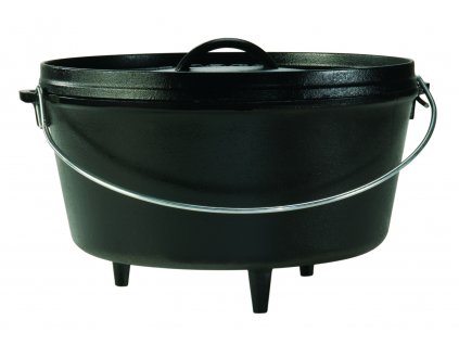 Litinový outdoorový hluboký hrnec s poklicí Lodge 7,6l (Camp Dutch Oven)