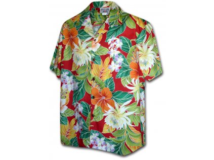Havajská košile s polynéským motivem