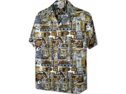 Havajská košile s motivem kánoe