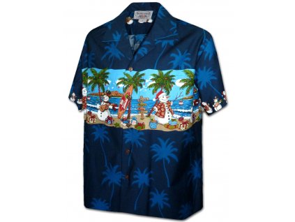 Havajská košile s motivem sněhuláků