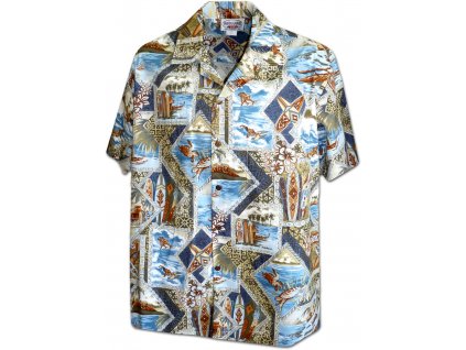Havajská košile s motivem surfování