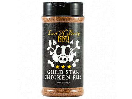 Loot N' Booty BBQ Gold Star Chicken grilovací koření, 369 g