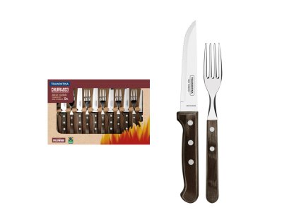 Set BBQ příborů Tramontina Gaucho - hnědý, 12 ks