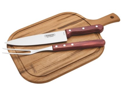 Porcovací červená BBQ sada Tramontina Polywood