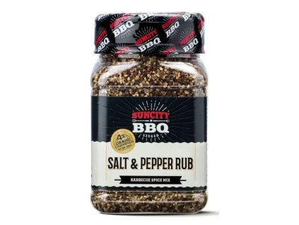 Barbecue koření SunCity BBQ Salt & Pepper Rub, 280 g