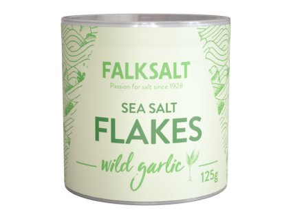 Česneková mořská vločková sůl Falksalt, 125g
