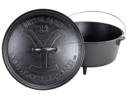 Litinový outdoorový hrnec Lodge Yellowstone 7,6 l s poklicí (Camp Dutch Oven)
