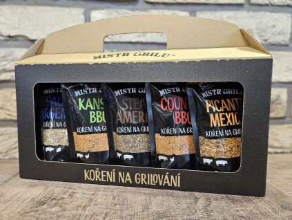 Sada grilovacího koření Mistr grilu v dárkové krabičce