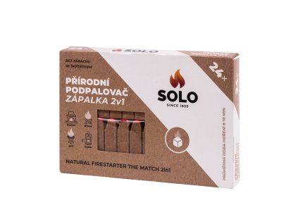 SOLO podpalovač přírodní ZÁPALKA 2v1 24 ks