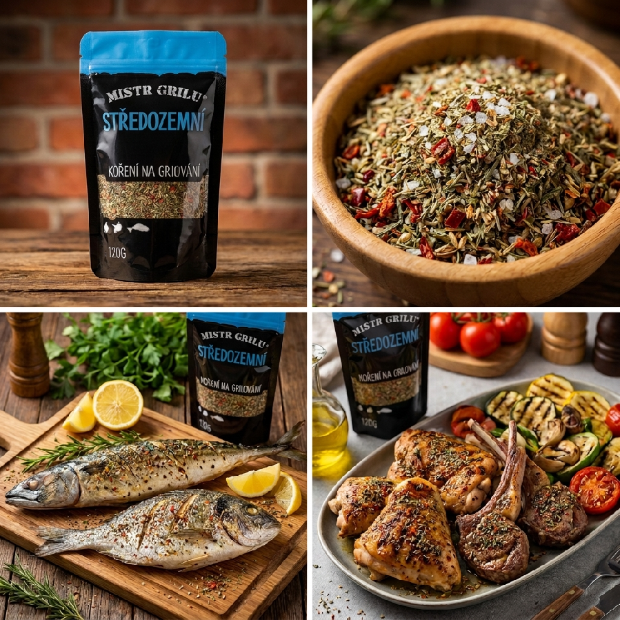 Grilovací koření Mistr grilu Středozemní, 120 g (obrázek 5)