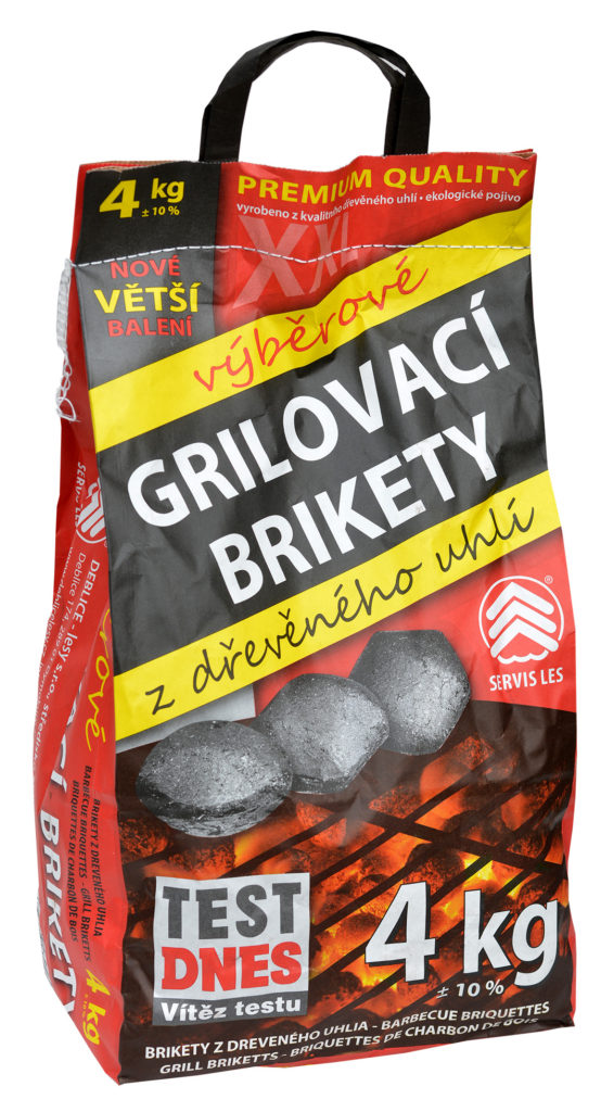 Servis Les Grilovací brikety výběrové, 4 kg