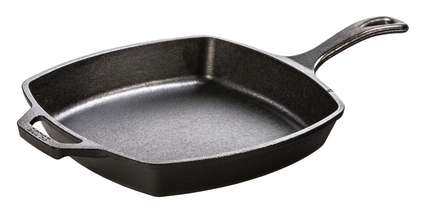 Čtvercová litinová pánev Lodge 26 cm