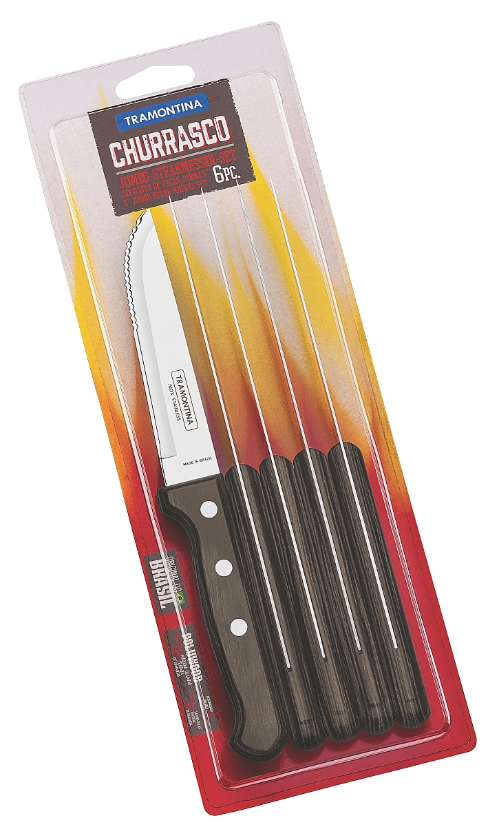 Tramontina Churrasco Gaucho steakový nůž - hnědé dřevo, 6ks