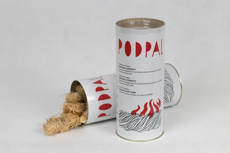PODPAL Ekologický podpalovač z dřevité vlny, tubus - 40 ks