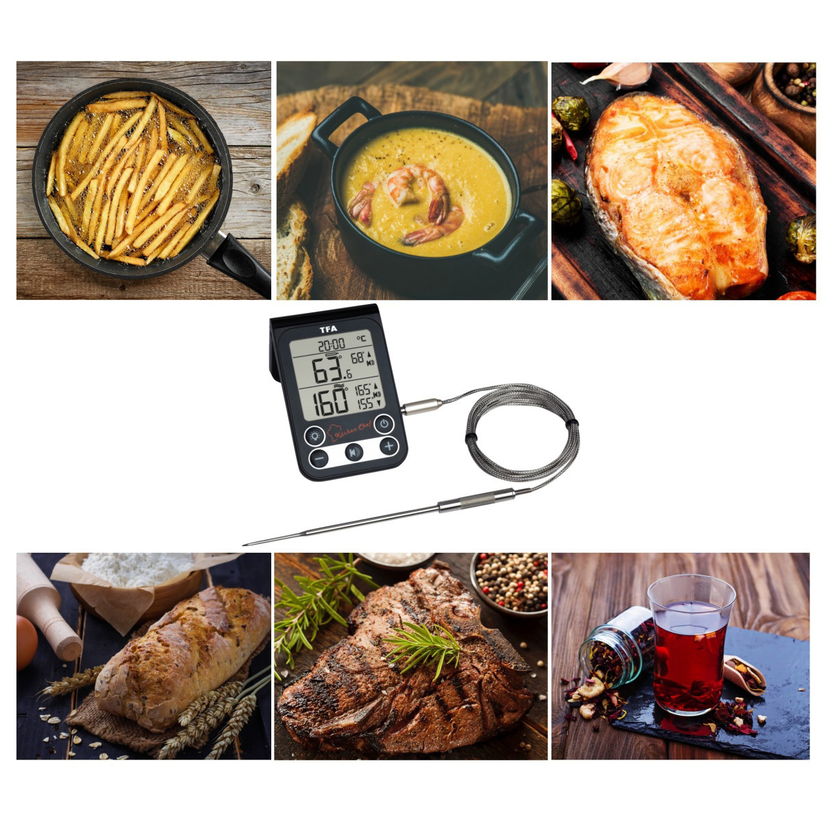 Vpichová termosonda na maso TFA Küchen Chef, černá (obrázek 5)