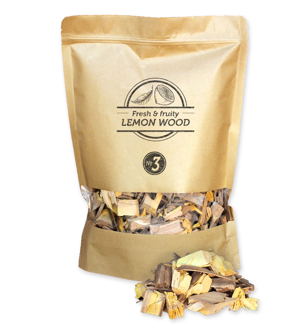 Dřevěné lupínky Smokey Olive Wood z citrónovníku