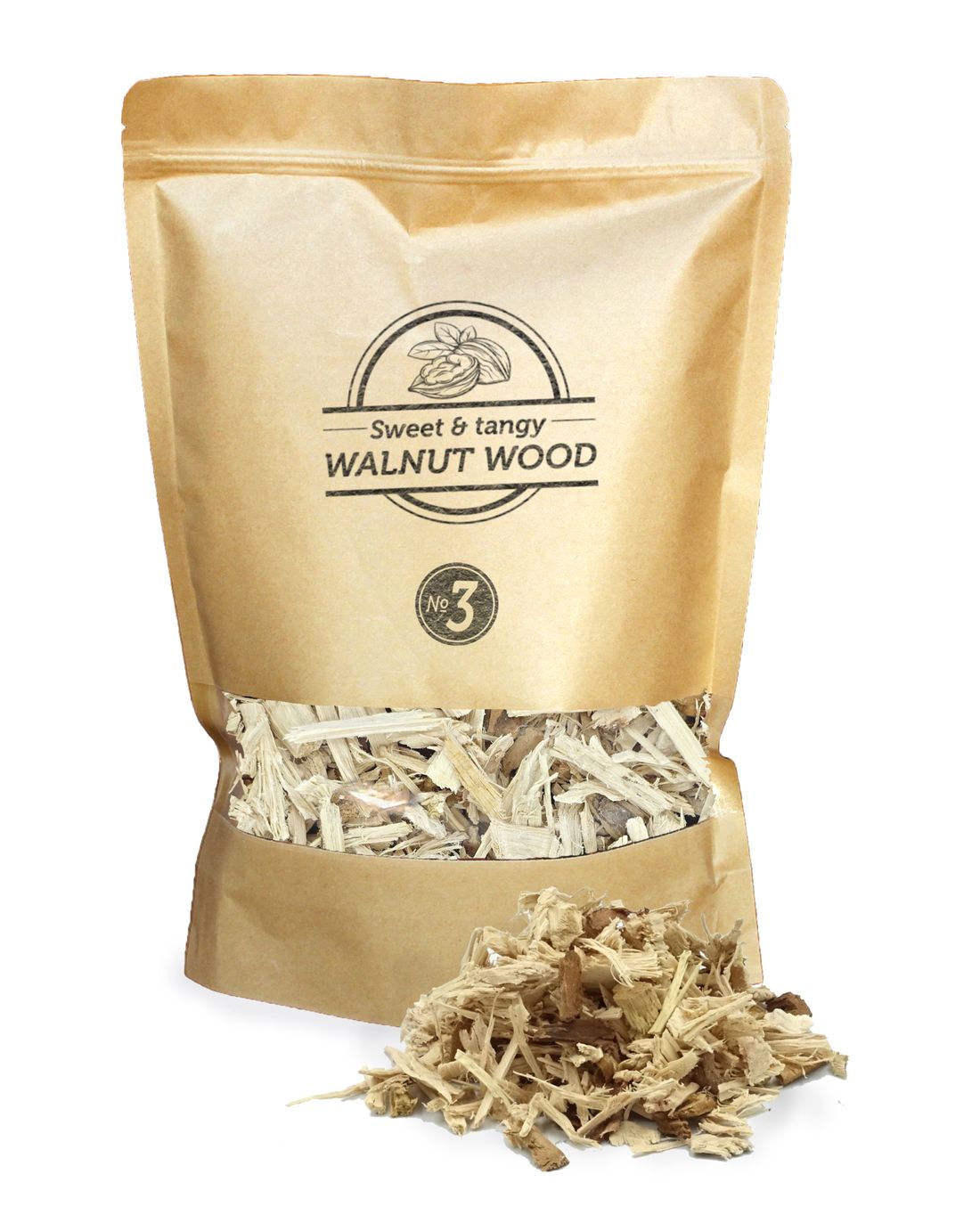 Dřevěné lupínky Smokey Olive Wood z ořešáku