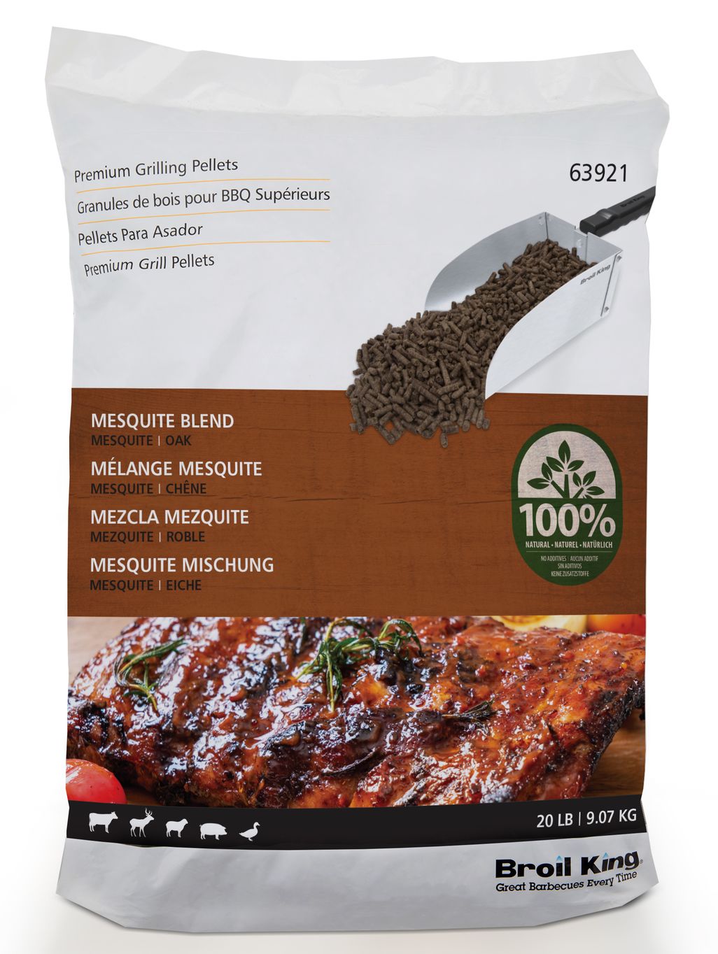 Pelety na grilování Broil King Mesquite, 9 kg