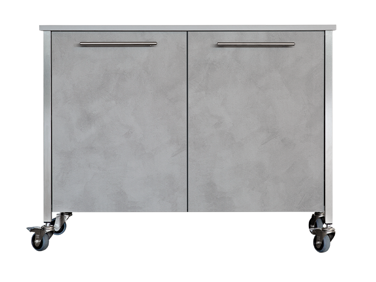 Der ECKAT Modul venkovní kuchyně s dvířky 120 a kolečky