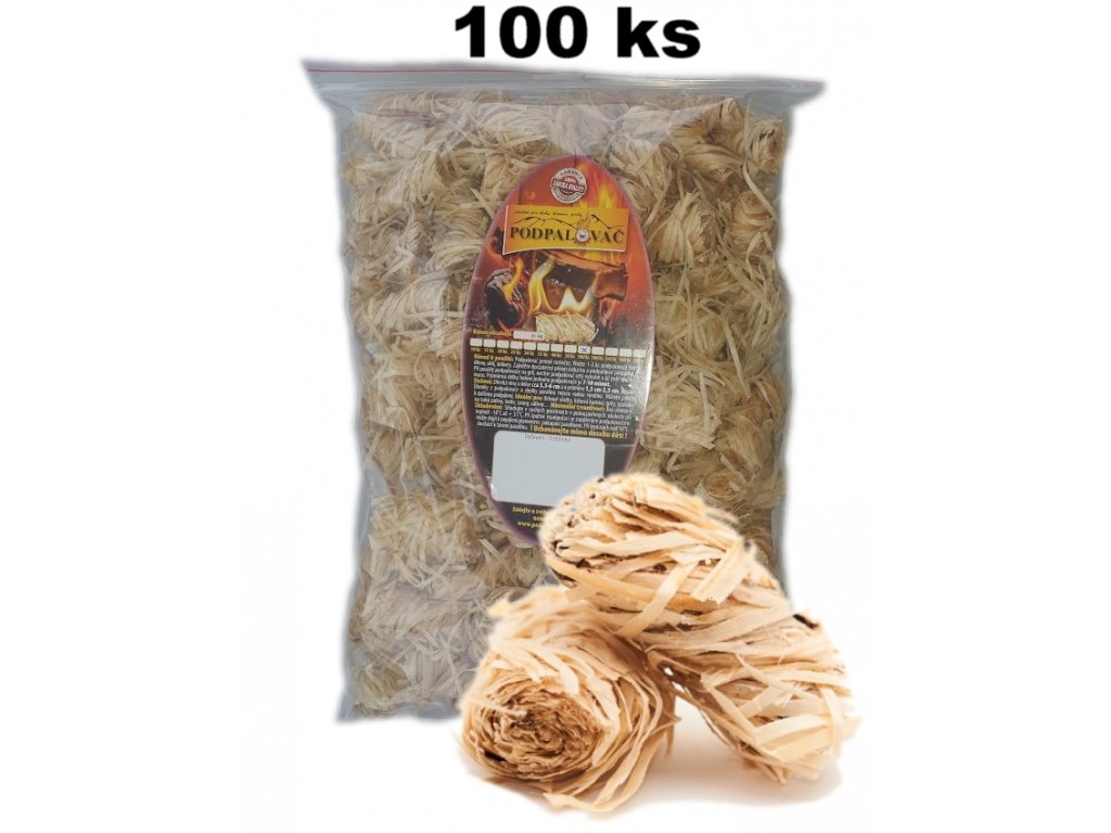 Ostatní Podpalovač z dřevité vlny - pytel, 100 ks