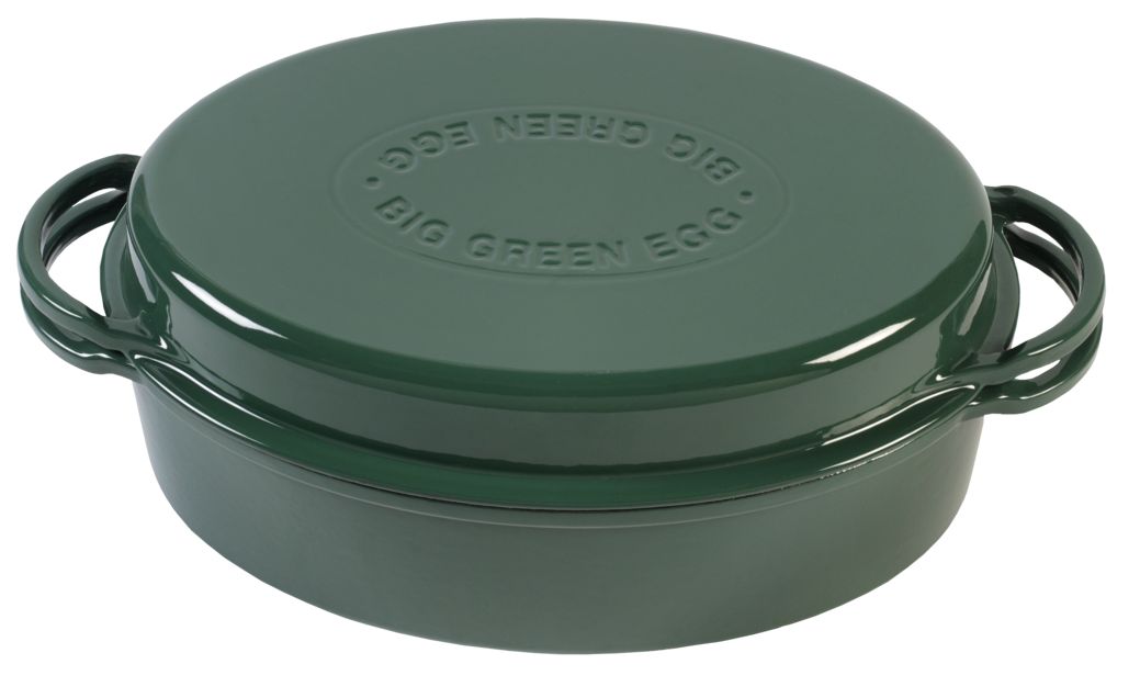 Smaltovaný litinový oválný hrnec Big Green Egg 5,2 l
