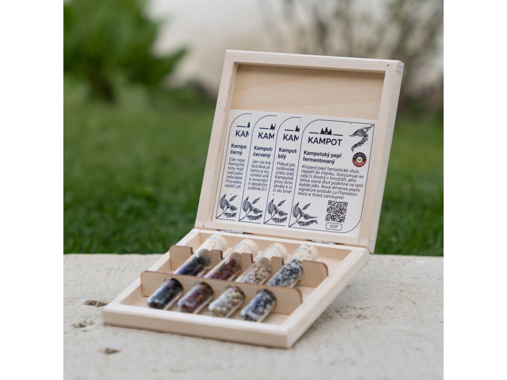 La Plantation Degustační sada 4 Kampotských pepřů
