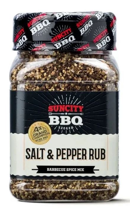 Barbecue koření SunCity BBQ Salt & Pepper Rub, 280 g