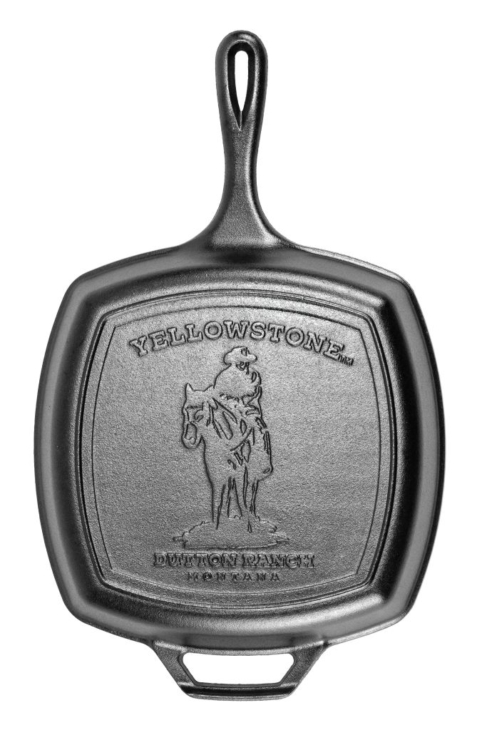 Čtvercová litinová grilovací pánev Lodge Yellowstone 26 cm
