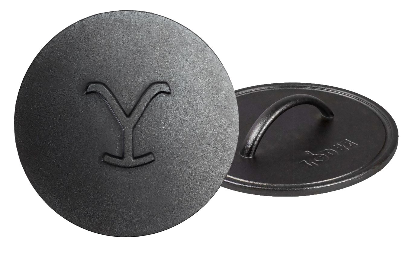 Litinový lis na hamburgery Lodge Yellowstone 20 cm