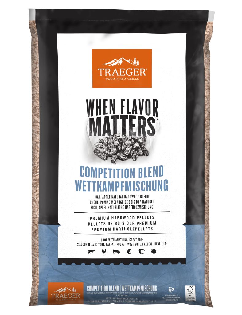 Dřevěné BBQ pelety Traeger COMPETETION BLEND, 9 kg