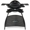 Plynový gril Weber Q 1200 Stand, Black  + DÁREK Weber třístranný kartáč na čištění roštu