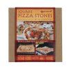 Sada 4 ks čtvercových pizza kamenů 19 x 19 cm, cordierit