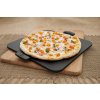 Čtvercový pizza kámen s černou glazurou