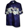 Modá havajská košile s motivem květů ibišku