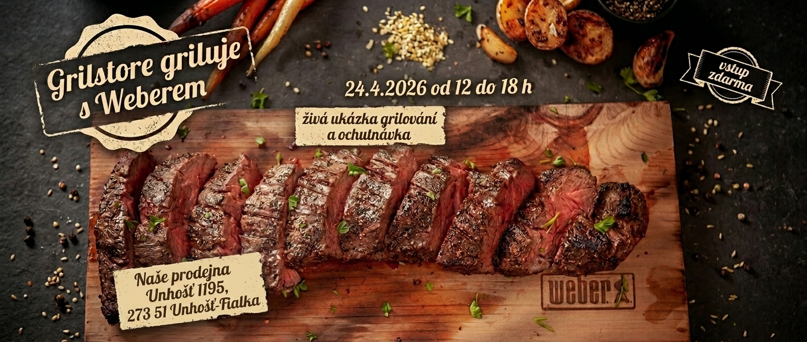 Grilstore griluje s Weberem
